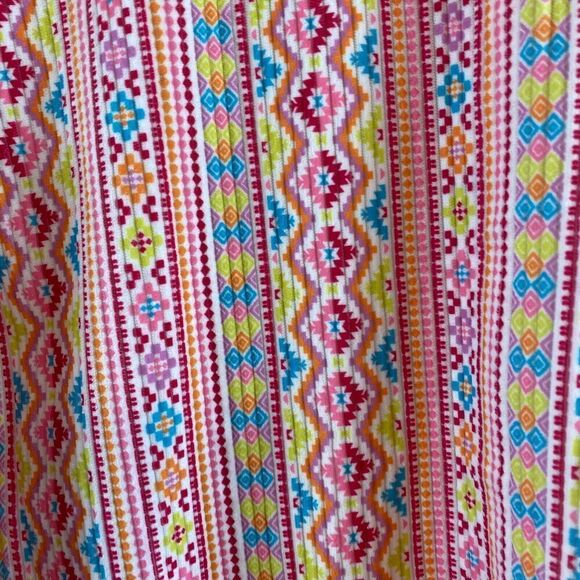 Savanna Jane Womens Aztec Geometric Long Sleeve Button Up Pink 1X - Picture 7 of 10